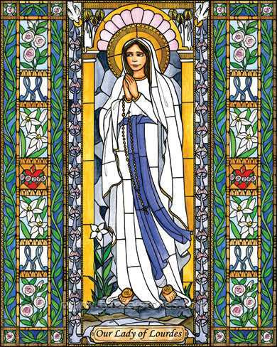 Feb 11 - “Our Lady of Lourdes” © artwork by Brenda Nippert.