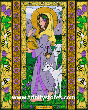 Feb 11 - “St. Gobnait” © artwork by Brenda Nippert.