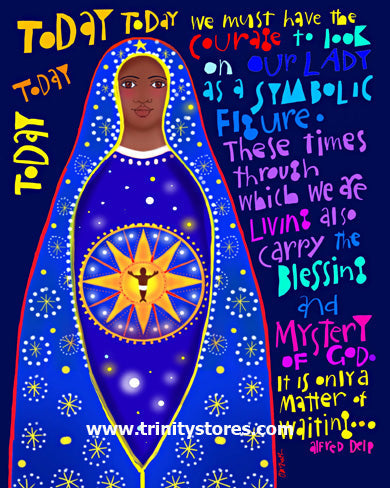 Feb 13 - “Our Lady as Symbolic Figure - Alfred Delp” © artwork by Br. Mickey McGrath, OSFS