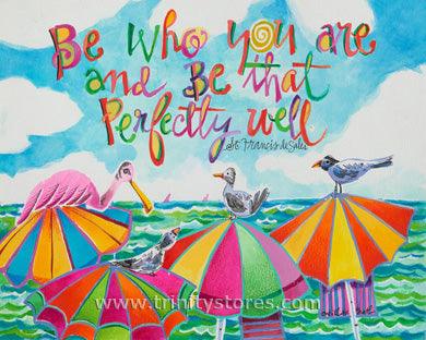 Feb 15 - Be Who You Are artwork by Br. Mickey McGrath, OSFS. - trinitystores