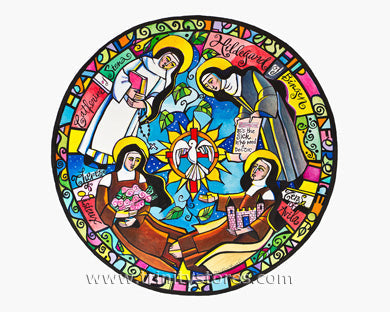 Feb 18 - “Doctors of the Church Mandala” © artwork by Br. Mickey McGrath, OSFS.