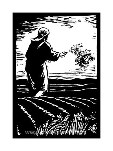 Feb 19 - “The Sower” © artwork by Julie Lonneman.