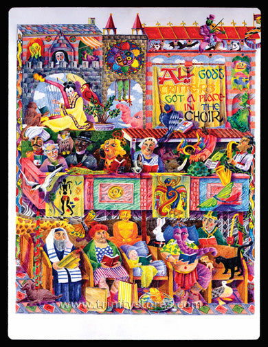 Feb 23 - “All God's Critters Got a Place in the Choir” © artwork by Br. Mickey McGrath, OSFS.