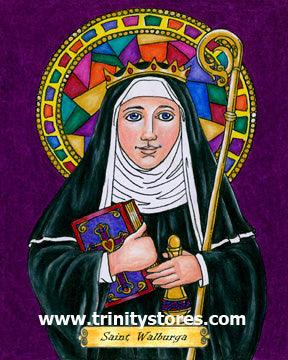 Feb 25 - “St. Walburga” © artwork by Brenda Nippert. Happy Feast Day St. Walburga! - trinitystores