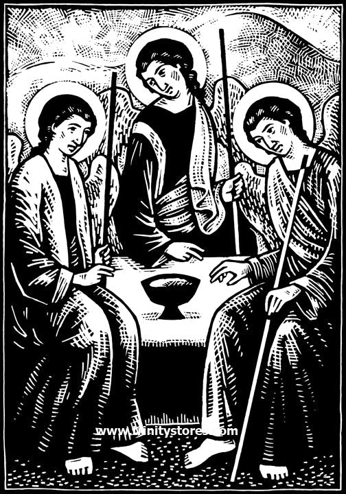 Feb 27 - “Holy Visitors (After Rublev)” © artwork by Julie Lonneman.