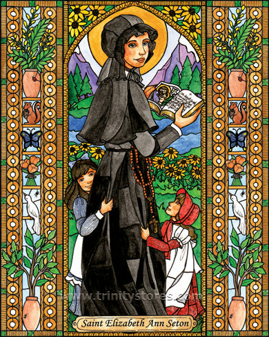 Jan 4 - “St. Elizabeth Ann Seton” © artwork by B. Nippert.