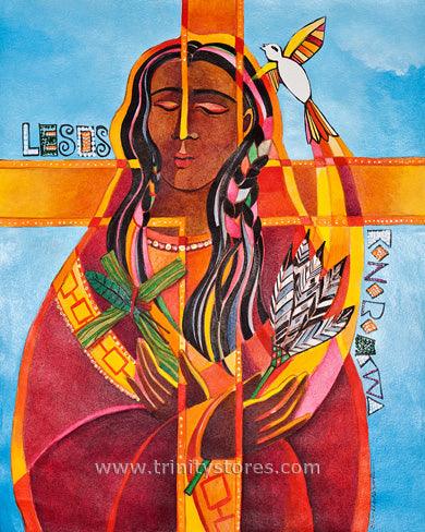 Jan 11 - Jesus I Love You - Lesos Konoronhkwa artwork by Br. Mickey McGrath, OSFS. - trinitystores