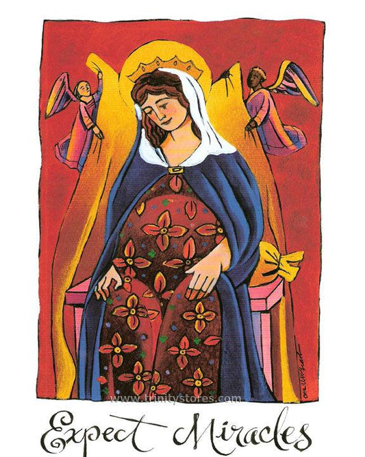 Jan 14 - Mary Expect Miracles artwork by Br. Mickey McGrath, OSFS. - trinitystores