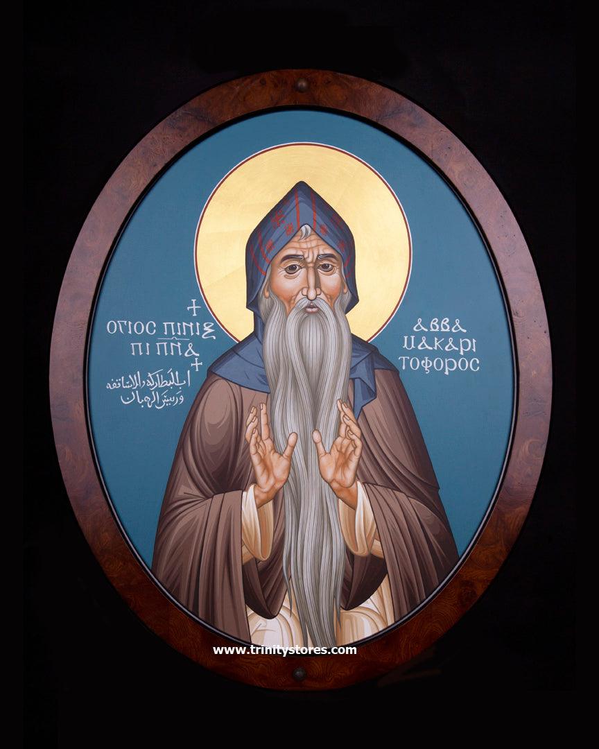 St. Macarius Icon Jan 15 - St. Macarius the Great icon by Br. Robert Lentz, OFM ...