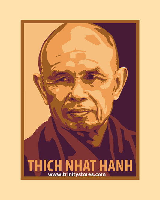 Jan 16 - “Thich Nhat Hanh” © artwork by Julie Lonneman.