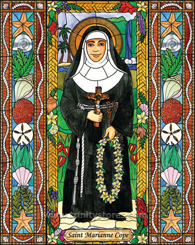 Jan 23 - “St. Marianne Cope” © artwork by Brenda Nippert.
