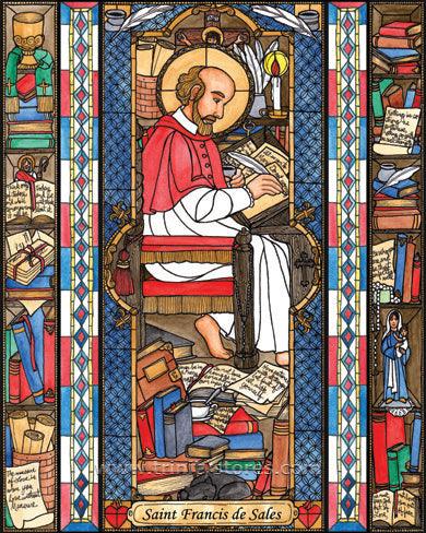 Jan 24 - St. Francis de Sales artwork by Brenda Nippert. - trinitystores