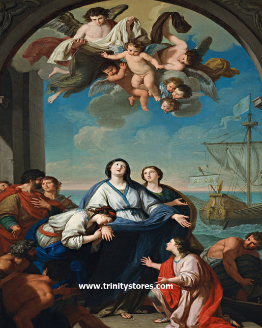 Jan 26 - Departure of Sts. Paula and Eustochium for the Holy Land - by Museum Religious Art Classics.