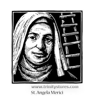 Jan 27 - “St. Angela Merici” © artwork by Julie Lonneman.