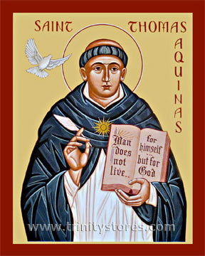 Jan 28 - “St. Thomas Aquinas” © icon by Joan Cole.