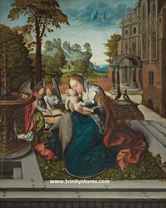 Jan 29 - Mary and Child with Angels by Museum Religious Art Classics. - trinitystores