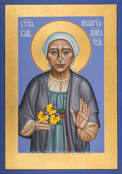 Jan 30 - St. Pelagia of Diveyevo icon by Br. Robert Lentz, OFM. - trinitystores