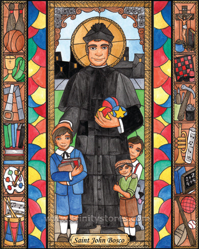 Jan 31 - “St. John Bosco” © artwork by Brenda Nippert.