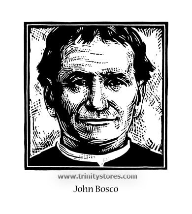Jan 31 - “St. John Bosco” © artwork by Julie Lonneman.