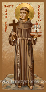 Jul 1 - “St. Junipero Serra” © icon by Joan Cole.
