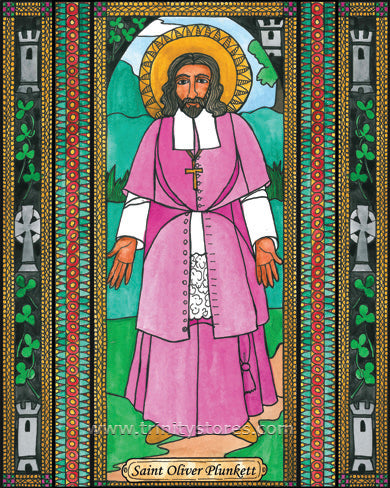 Jul 2 - “St. Oliver Plunkett” © artwork by Brenda Nippert.