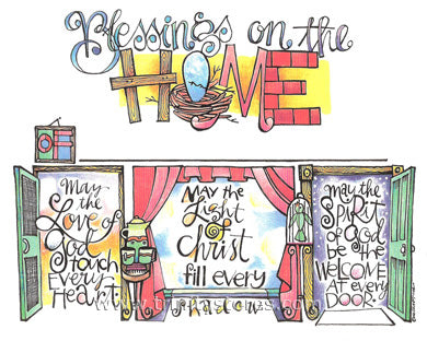Jul 2 - “Blessings on the Home” © artwork by Br. Mickey McGrath, OSFS.