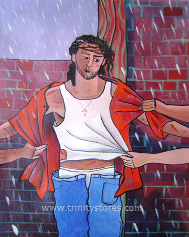 Jul 3 - “Stripped” © artwork by Br. Mickey McGrath, OSFS