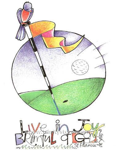 Jul 3 - Golfer: Brimful of Joy artwork by Br. Mickey McGrath, OSFS. - trinitystores