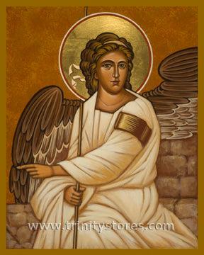Jul 3 - Resurrection Angel icon by Joan Cole. - trinitystores