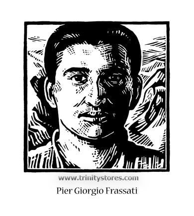 Jul 4 - “St. Pier Giorgio Frassati” © artwork by Julie Lonneman.