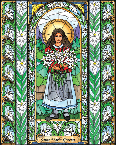 Jul 6 - “St. Maria Goretti” © artwork by Brenda Nippert.