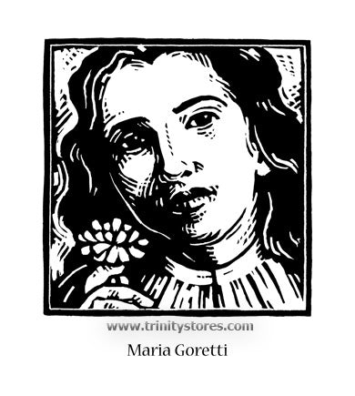 Jul 6 - “St. Maria Goretti” © artwork by Julie Lonneman.