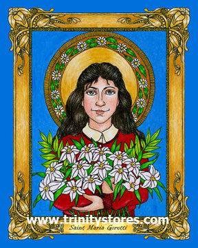 Jul 6 - “St. Maria Goretti” © artwork by Brenda Nippert.