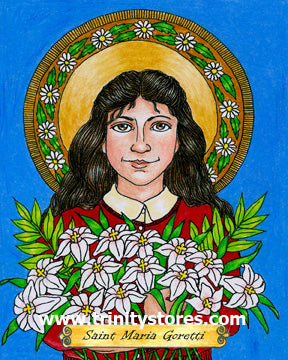 Jul 6 - “St. Maria Goretti” © artwork by Brenda Nippert.