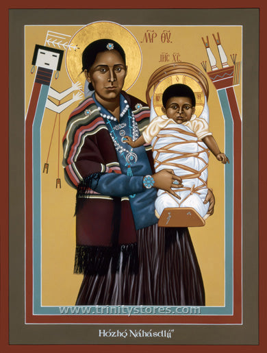 Jul 7 - “Navaho Madonna” © icon by Br. Robert Lentz, OFM.