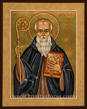 Jul 11 - St. Benedict of Nursia icon by Joan Cole. - trinitystores