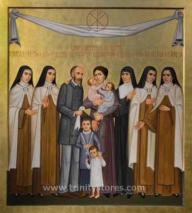 Jul 12 - Sts. Louis and Zélie Martin with St. Thérèse and Siblings icon by Paolo Orlando. - trinitystores
