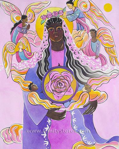 Jul 13 - Mary, Mystical Rose artwork by Br. Mickey McGrath, OSFS. - trinitystores