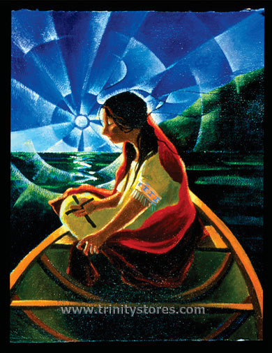 Jul 14 - “St. Kateri Tekakwitha” © artwork by Br. Mickey McGrath, OSFS