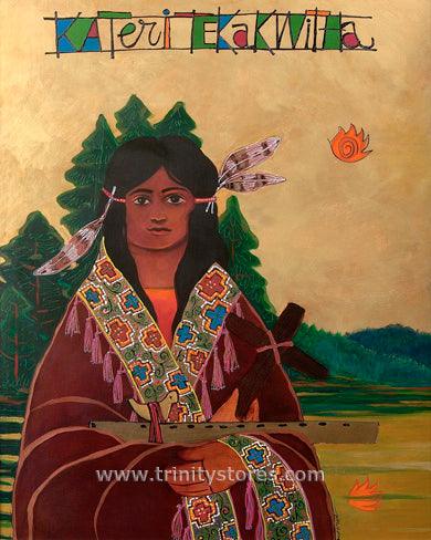 Jul 15 - St. Kateri Tekakwitha artwork by Br. Mickey McGrath, OSFS. - trinitystores