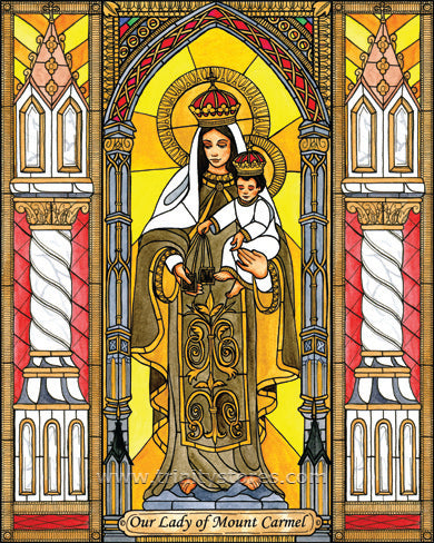 Jul 16 - “Our Lady of Mt. Carmel” © artwork by Brenda Nippert.