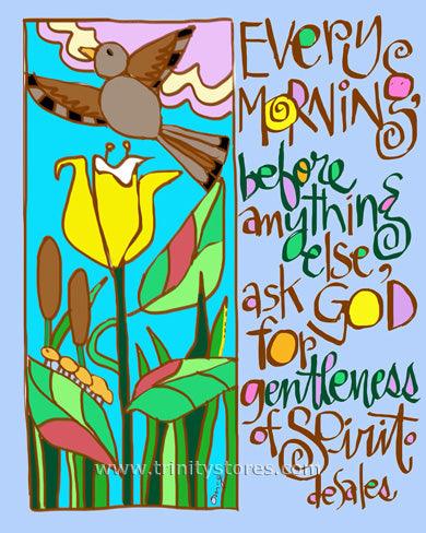 Jul 18 - Gentleness of Spirit artwork by Br. Mickey McGrath, OSFS. - trinitystores