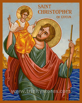 Jul 25 - “St. Christopher” © icon by Joan Cole.