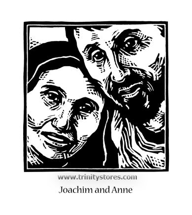 Jul 27 - “Sts. Joachim and Anne” © artwork by Julie Lonneman.