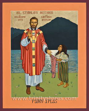 Jul 28 - “Bl. Stanley Rother” © icon by Lewis Williams, OFS.