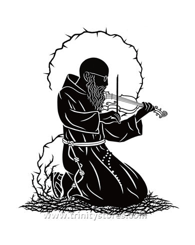 Jul 30 - “Bl. Solanus Casey Violin” © silhouette art by Dan Paulos.