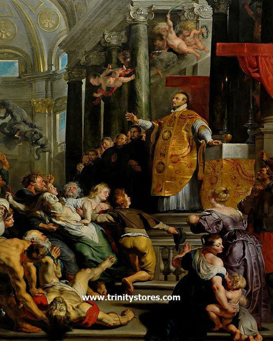 Jul 31 - St. Ignatius of Loyola's Vision of Christ and God the Father at La Storta by Museum Religious Art Classics. - trinitystores