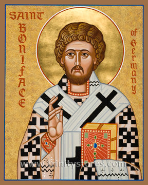 Jun 5 - “St. Boniface of Germany” © icon by Joan Cole.