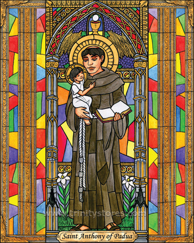 Jun 12 - “St. Anthony of Padua” © artwork by Brenda Nippert.