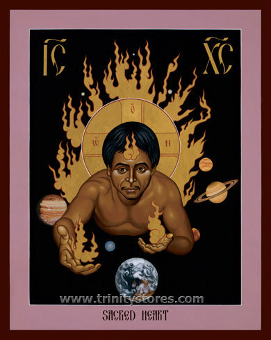 Jun 12 - “Our Lady of the Sacred Heart” © icon by Br. Robert Lentz, OFM.